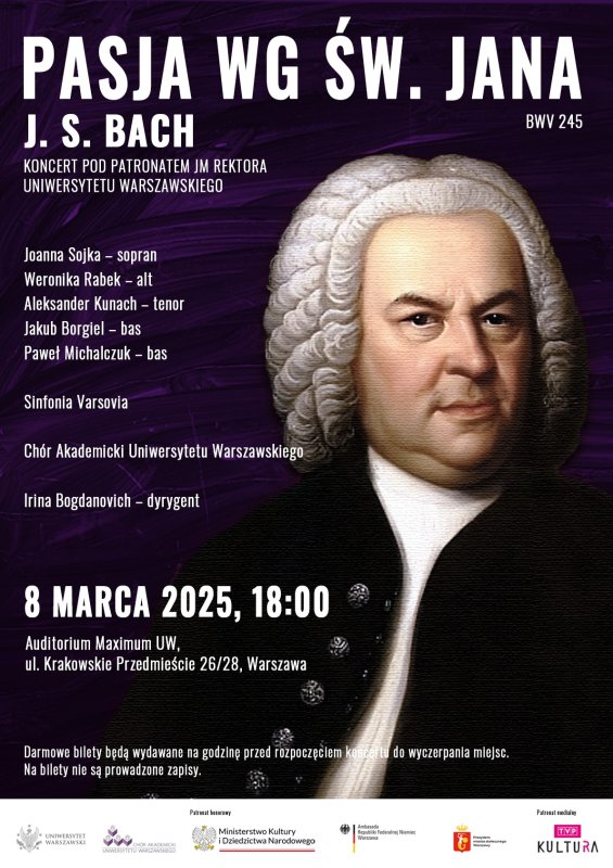 2025-03-08 bach - pasja wg sw. jana - z patronami_plakat
